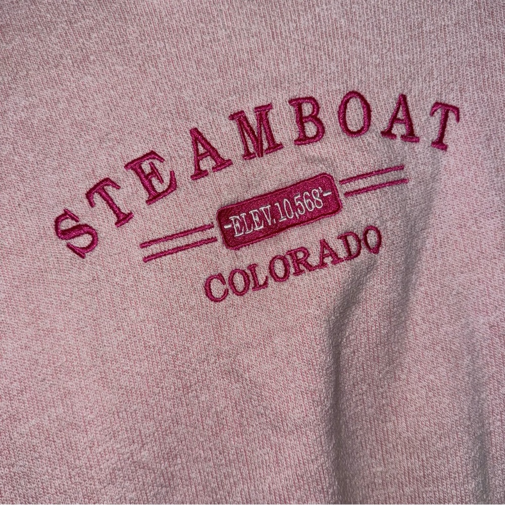 Steamboat Springs Petal Pink Athletic Sweater/ Sweatshirt - Picture 5 of 6